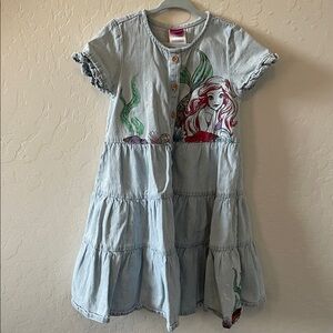 Disney Light Blue Dress with Mermaid Print